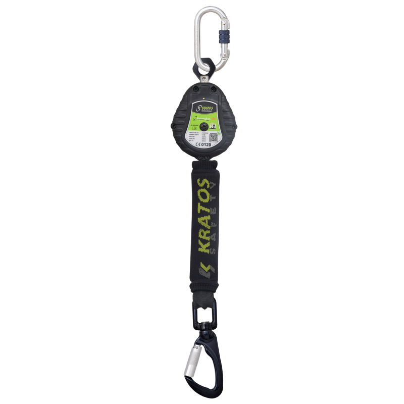 Kratos OLYMPE-S2, RETRACTABLE FALL ARRESTER WITH POLYMER CASING AND WEBBING LANYARD LG. 2M