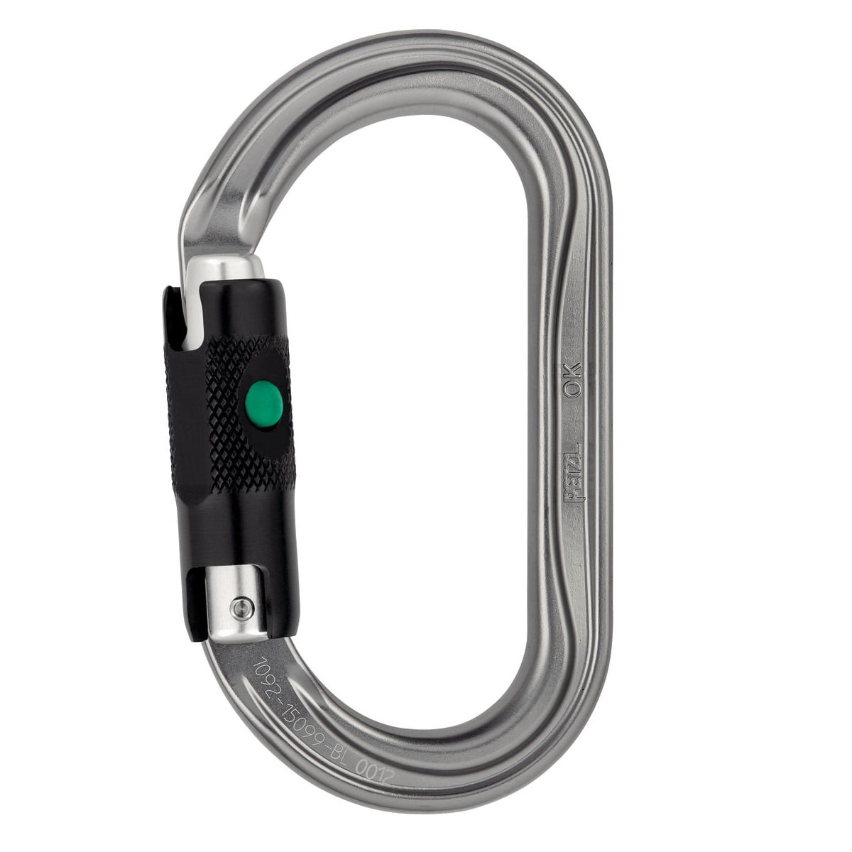 OK Lightweight oval carabiner, Ball Lock
