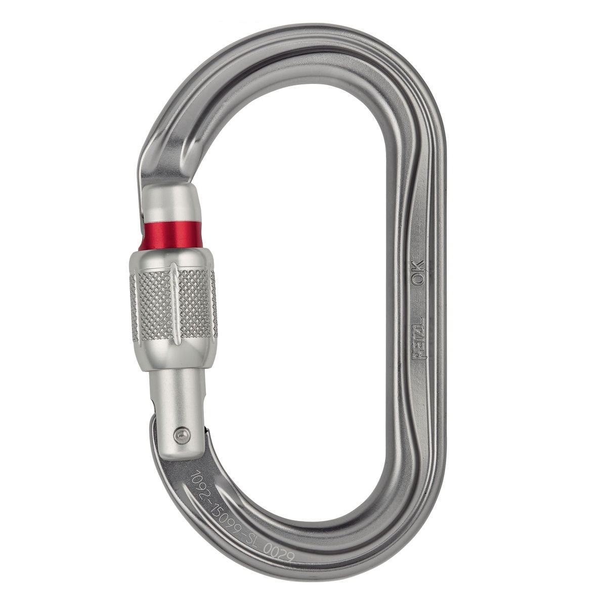 OK Lightweight oval carabiner, Screw Lock