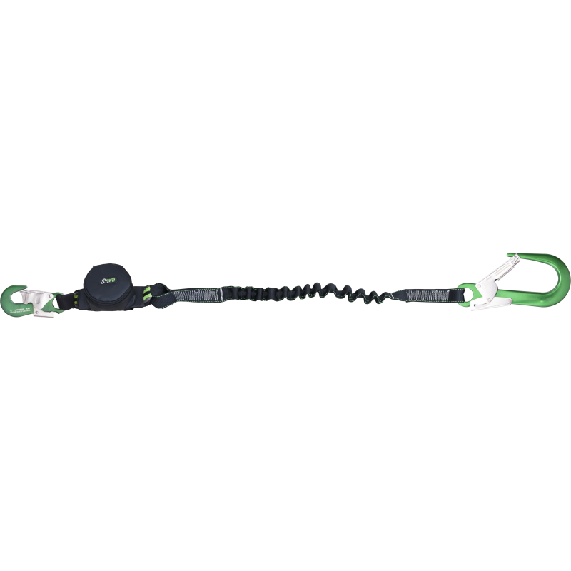 EXPANDABLE LANYARD WITH ENERGY ABSORBER AND 2 ALUMINIUM HOOKS, LENGTH 2 M REFERENCE : FA3072320