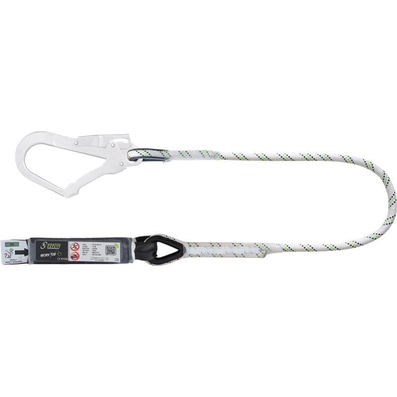ENERGY ABSORBING KERNMANTLE ROPE LANYARD 1.50 MTR WITH CONNECTORS FA5020217 AND FA5020755 REFERENCE : FA3050315